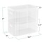 Sorbus Stackable Plastic Frosted Organizer Bins (2 Pack) - Perfect for storing items maintaining space neat and decluttered